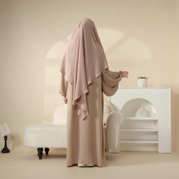 H2M Editorial Crepe Abaya & Khimar Set